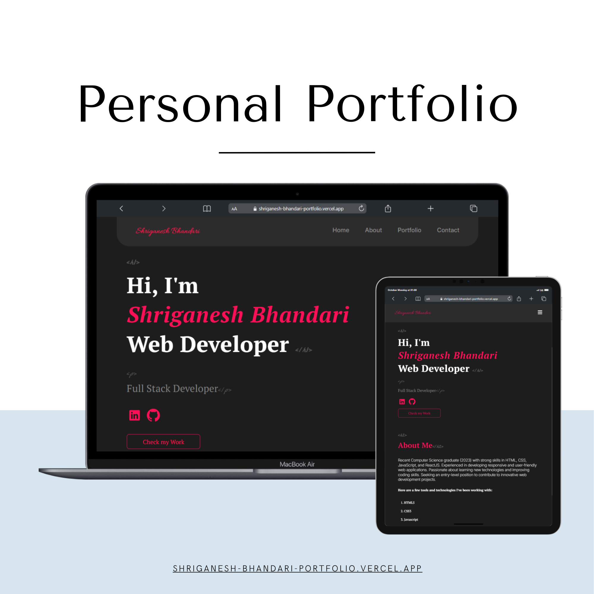 Personal Portfolio project